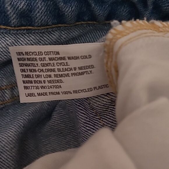 Patchwork high rise jeans size 24x29.5 90s women's retro relaxed straight leg - Picture 8 of 12